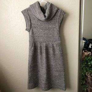Grey knitted dress turtle neck
